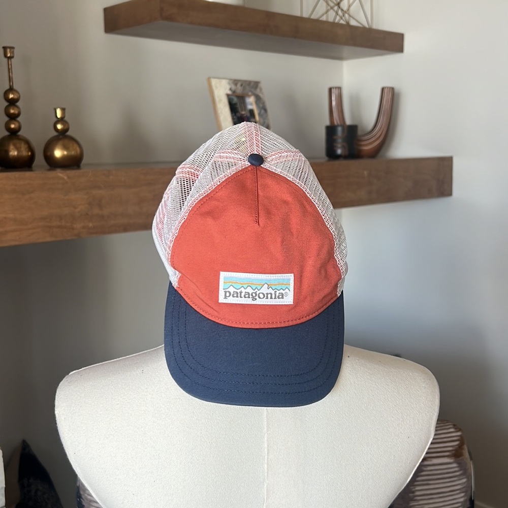 Rare Patagonia P-6 Label Layback Colorblock Mesh back Trucker Hat